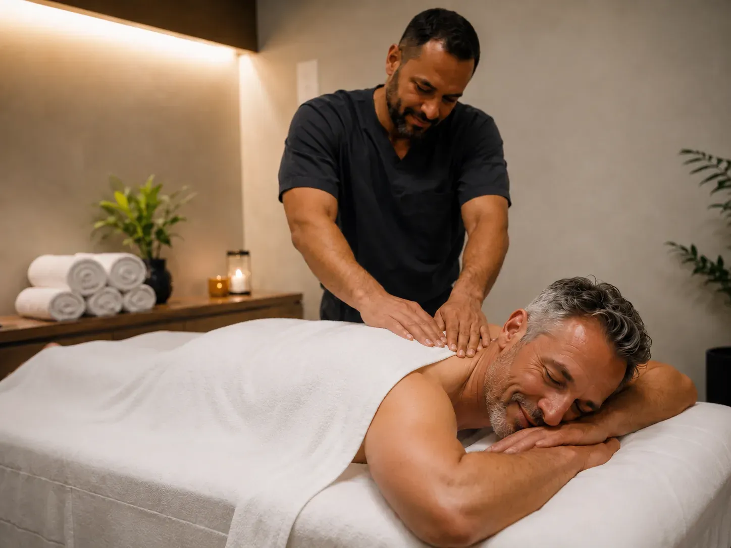 Séance de massage thérapeutique pour illustrer les avantages des assurances collectives